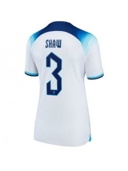 Billige England Luke Shaw #3 Hjemmedrakt Dame VM 2022 Kortermet